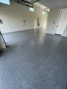 epoxy garage floor gray fleck stockton california